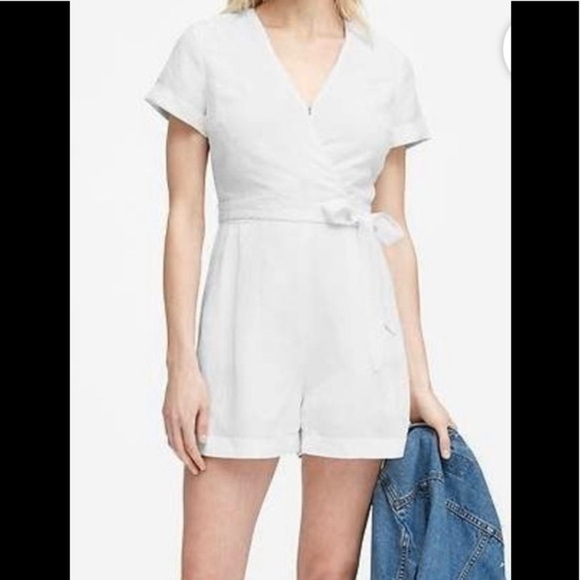 Banana Republic Pants - Banana Republic Linen blend romper size 0